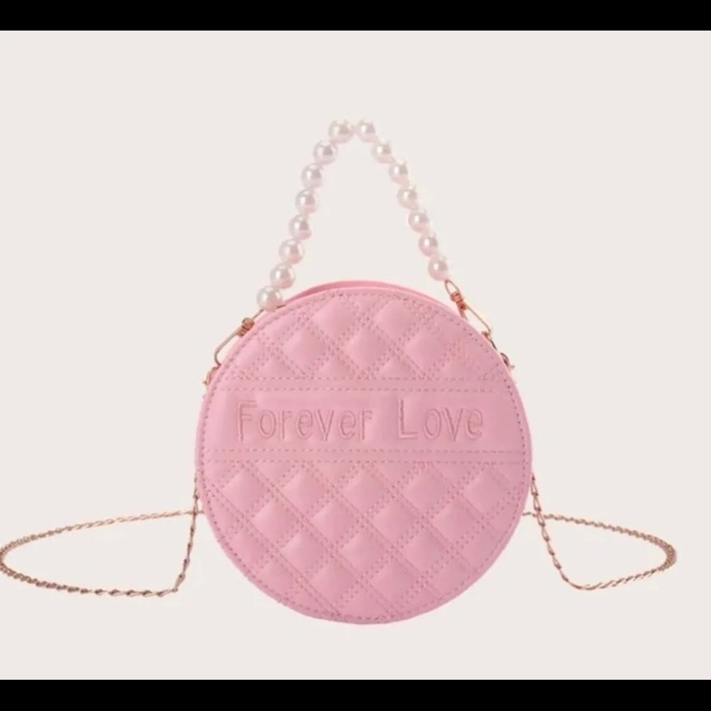 Pink Round Crossbody Bag - Picture 2 of 3